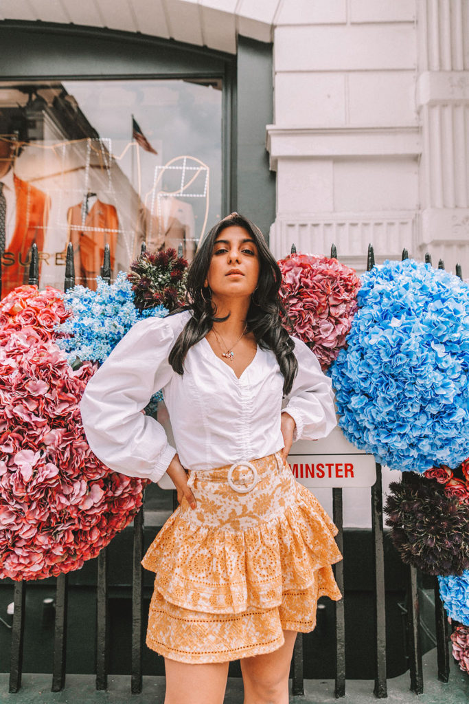 Luxury fashion blogger Shloka Narang of The Silk Sneaker shares how to create a cute and casual summer outfit with the best mini skirts for summer