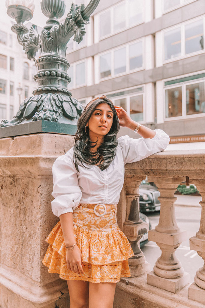 Luxury fashion blogger Shloka Narang of The Silk Sneaker shares how to create a cute and casual summer outfit with the best mini skirts for summer