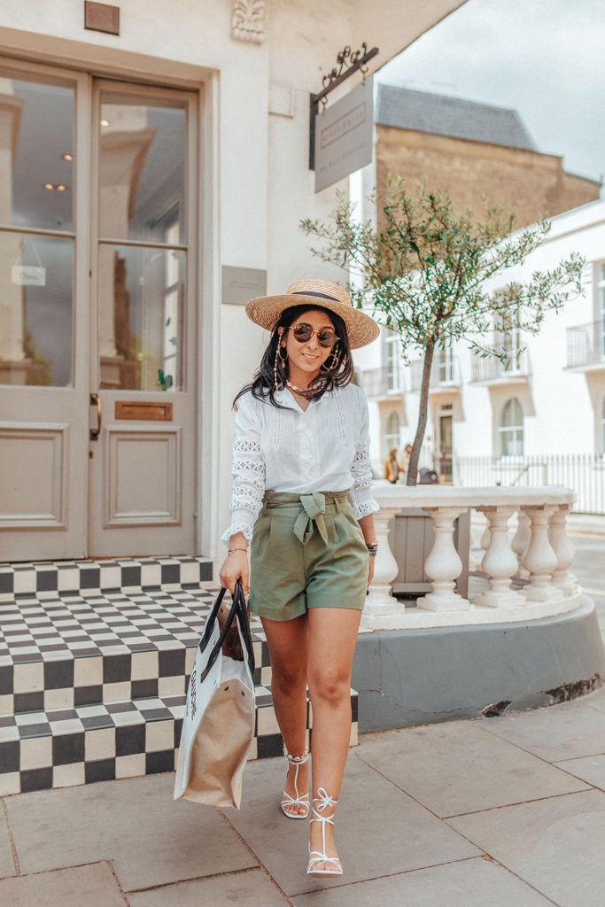 Luxury fashion blogger Shloka Narang of The Silk Sneaker shares how to wear shell jewellery and beach accessories for a cute city outfit featuring YSL and & Other Stories