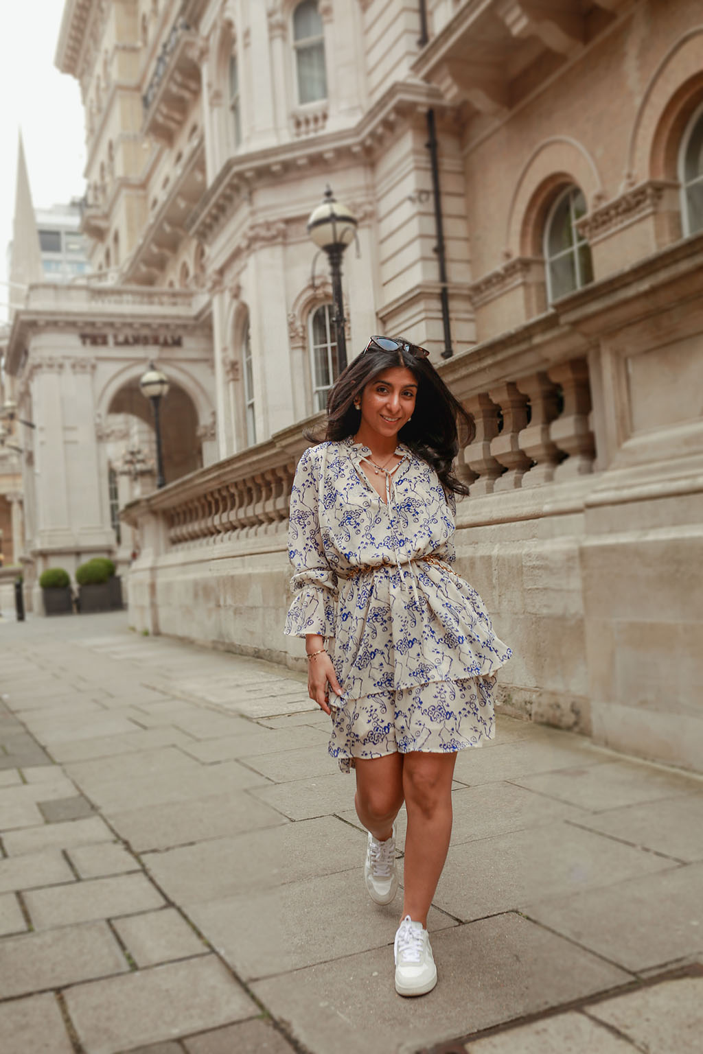 casual summer dress with sneakers