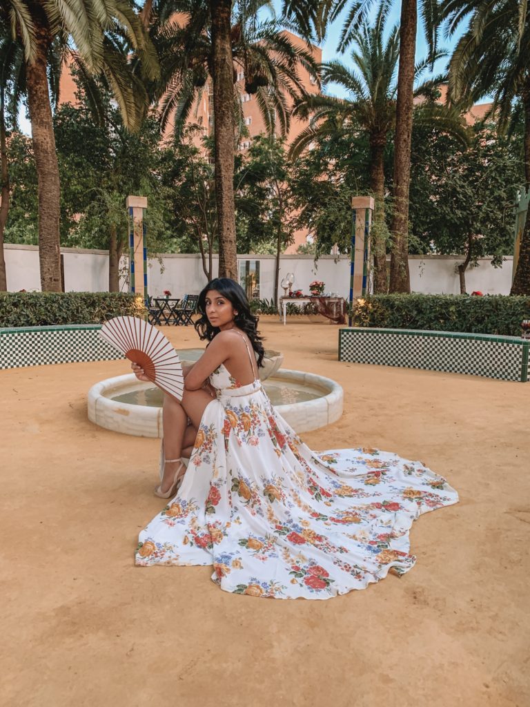 Fashion blogger Shloka Narang of The Silk Sneaker shares her Seville Travel Diary featuring luxury Indian brand Monisha Jaising and Reformation at a summer wedding