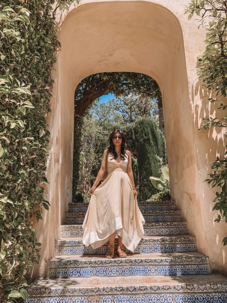 Fashion blogger Shloka Narang of The Silk Sneaker shares her Seville Travel Diary featuring luxury Indian brand Monisha Jaising and Reformation at a summer wedding