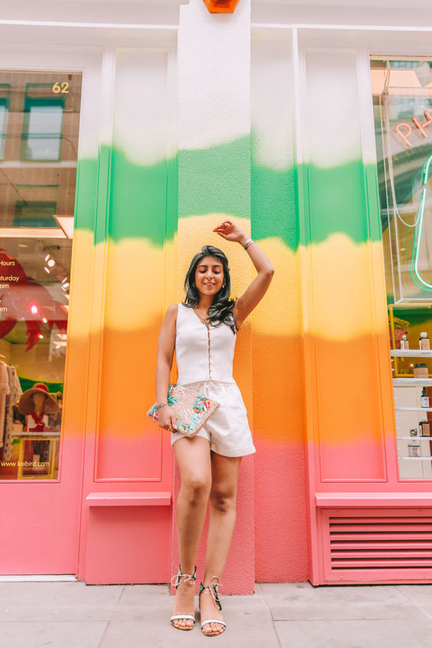 Luxury fashion blogger Shloka Narang of The Silk Sneaker shares her top packing tips for a summer vacation in an all white summer outfit featuring Sandro and & Other Stories