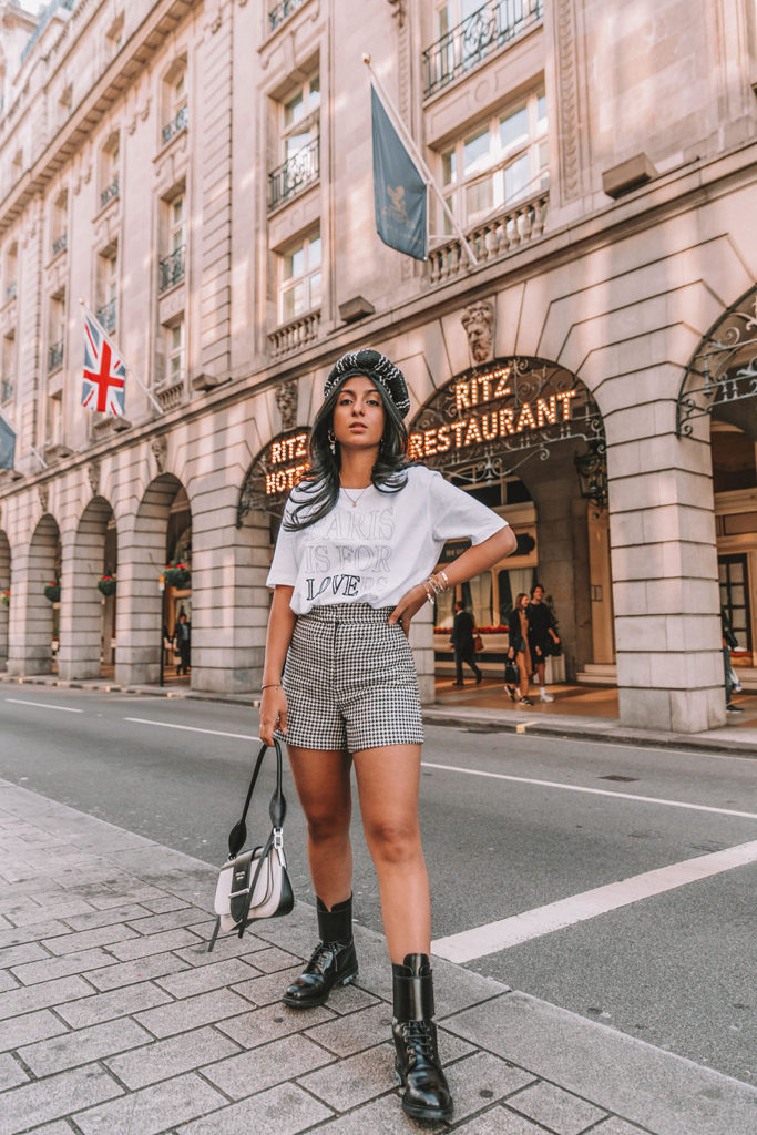 Luxury London fashion blogger Shloka Narang of The Silk Sneaker shares three fall outfit trends to wear before anyone else in biker boots, Sandro and Prada