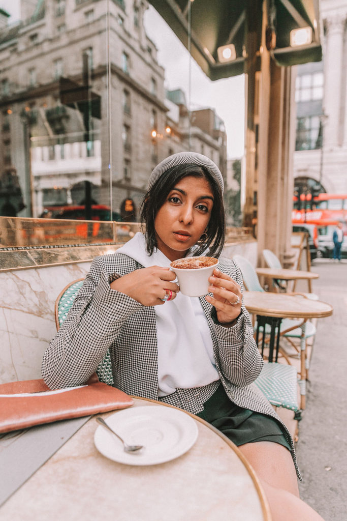 Luxury fashion blogger Shloka Narang of The Silk Sneaker shares three new ways to wear a blazer for the perfect autumn winter outfit featuring a plaid Zara blazer and pink heels