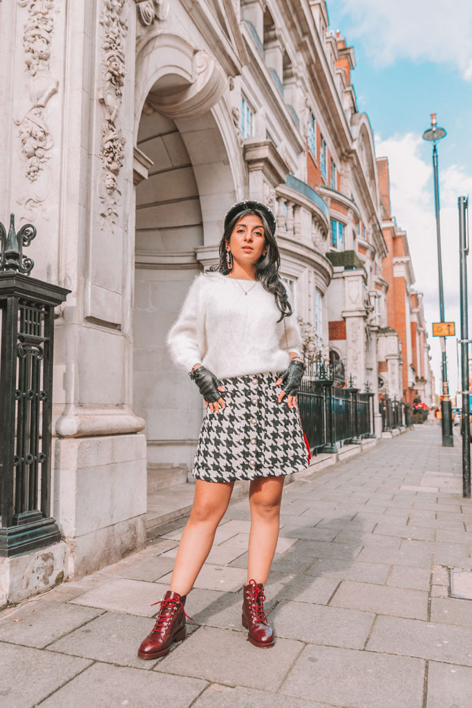 Luxury fashion blogger Shloka Narang of The Silk Sneaker shares five winter outfit styling tricks to create a chic and casual outfit in Dream Sister Jane, Ba&sh and Chanel boots