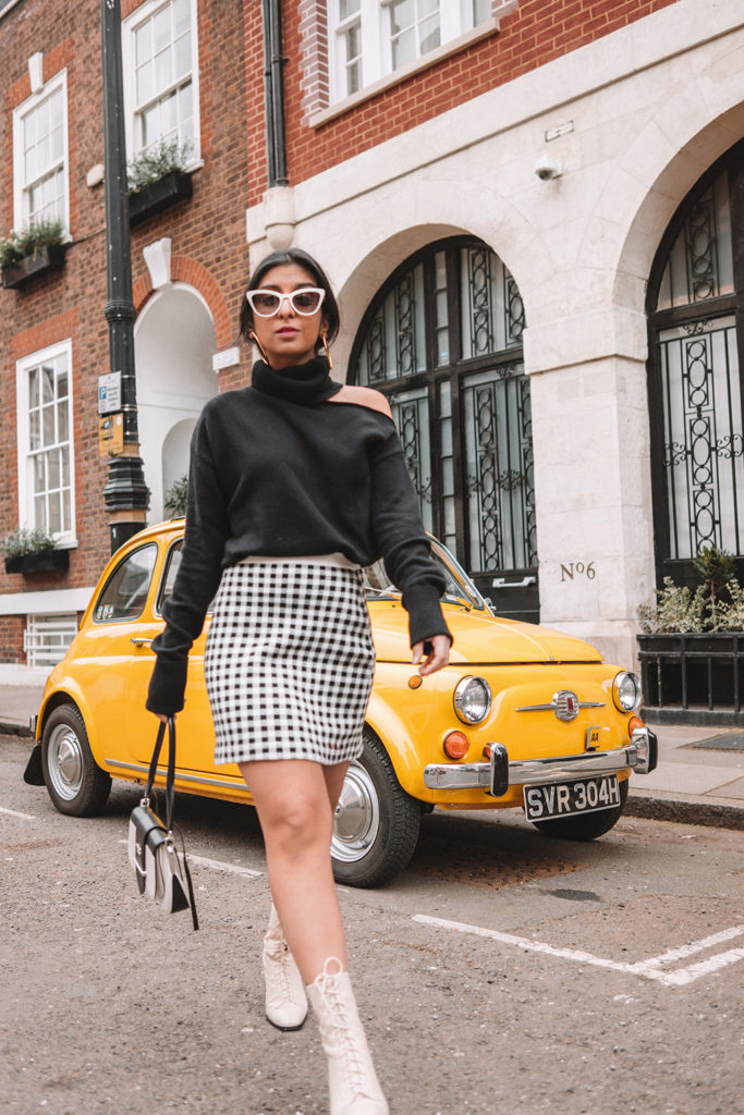 Fashion blogger Shloka of The Silk Sneaker shares her style icon Audrey Hepburn with Farfetch wearing Miu Miu and Prada