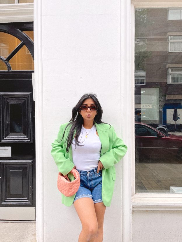 Luxury fashion blogger Shloka of The Silk Sneaker shares how to style green for 2021